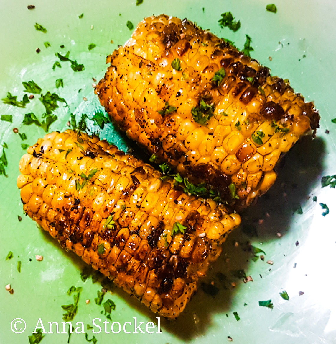 Smokey Skillet Grilled Corn on the Cob with Optional Mexican Street