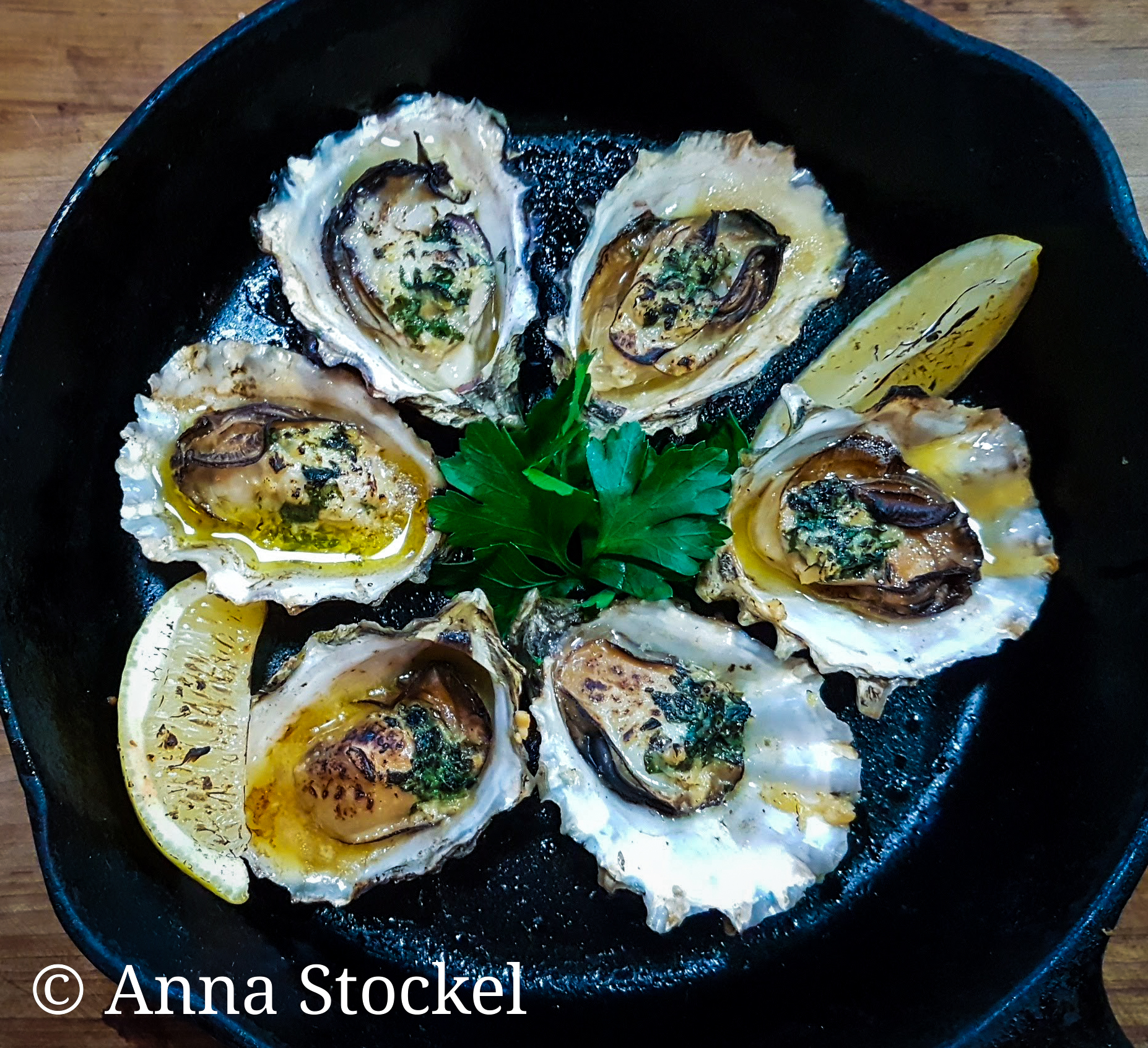 Fresh From Nancy's Garden: BBQ'd Louisiana Style Oysters In A Cast Iron  Pan