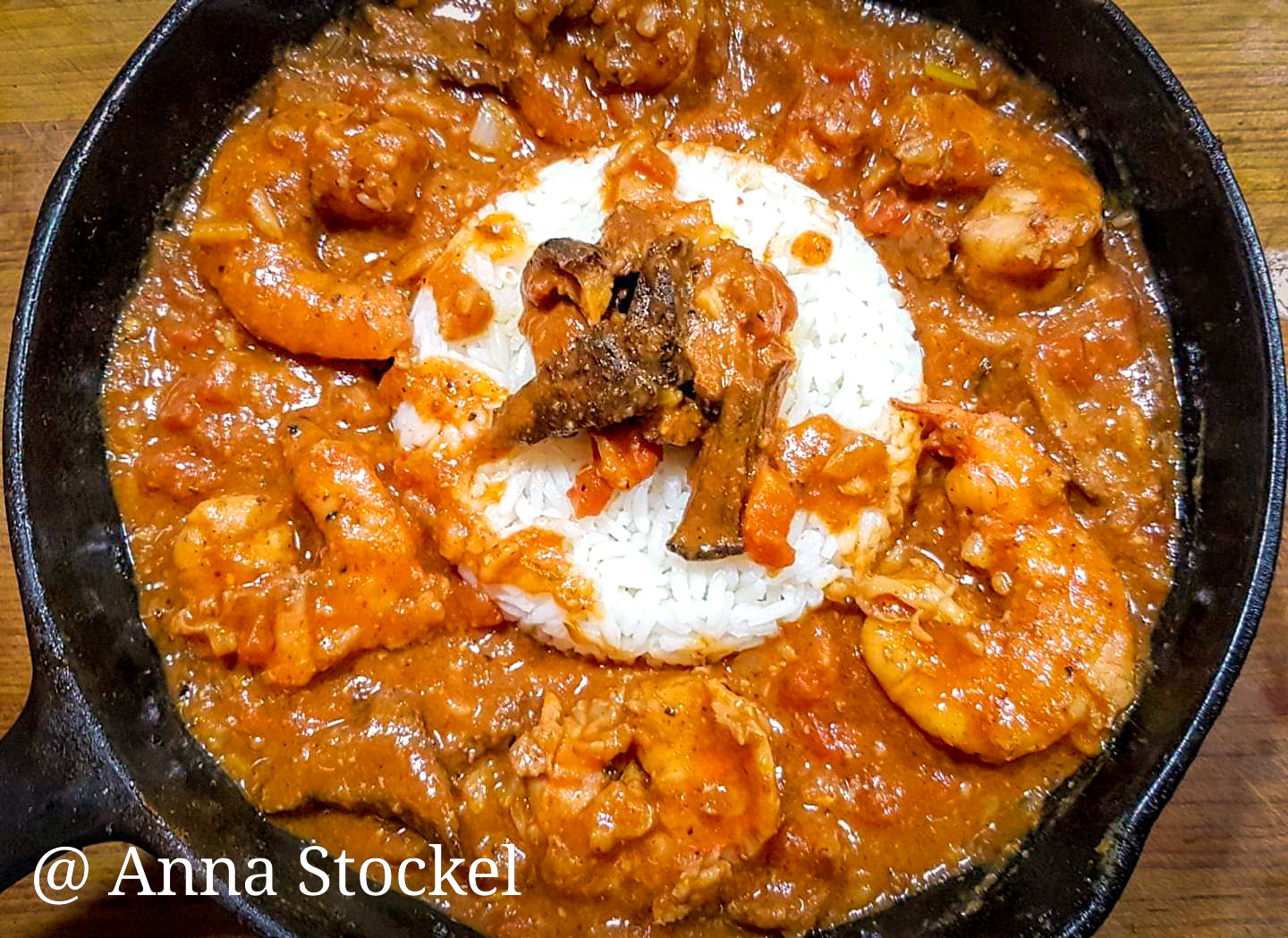 Skillet Shrimp and Lobster Mushroom Étouffée - Wild Woman Kitchen